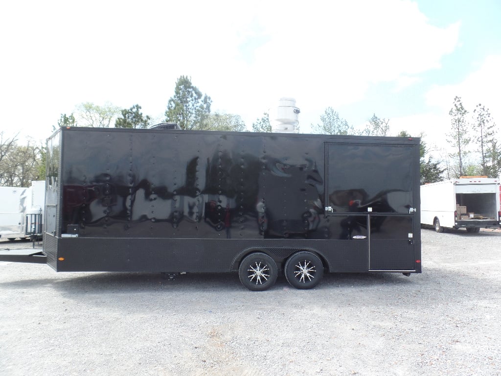 8.5' x 22' Black Out Concession Food Trailer