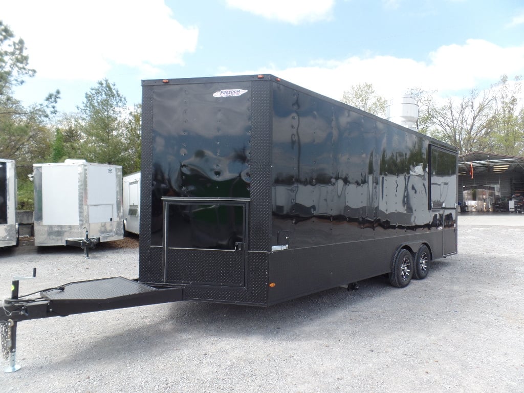 8.5' x 22' Black Out Concession Food Trailer