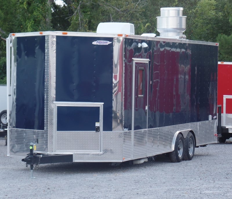 8.5' x 24' Concession Food Trailer Indigo Blue Event Catering