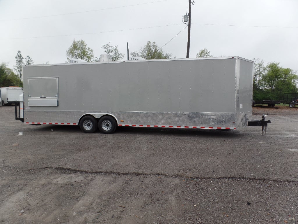 8.5' x 30' Concession Food Dove Grey Trailer With Appliances