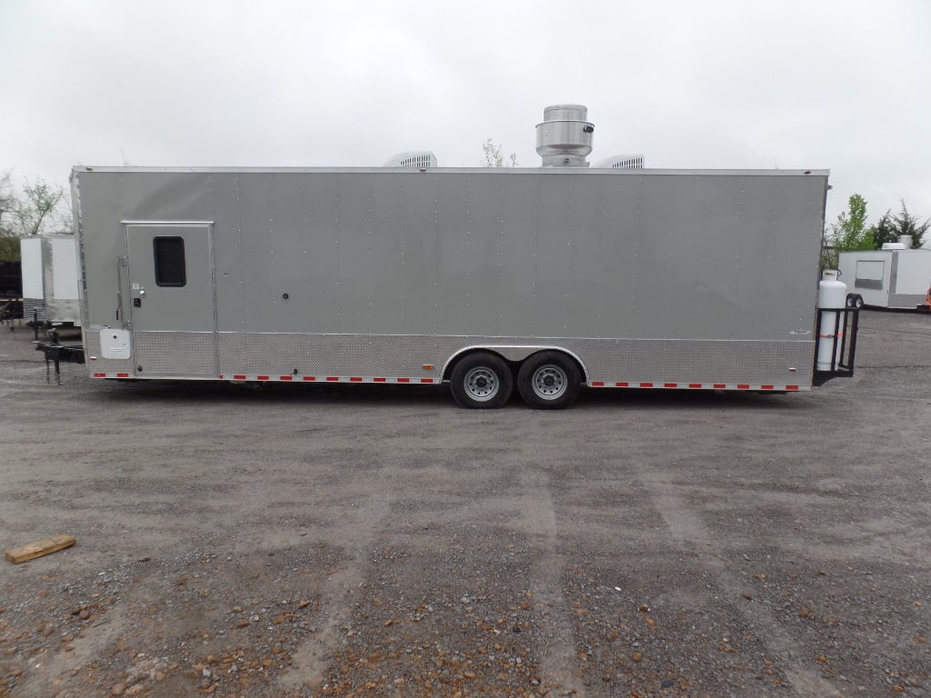 8.5' x 30' Concession Food Dove Grey Trailer With Appliances