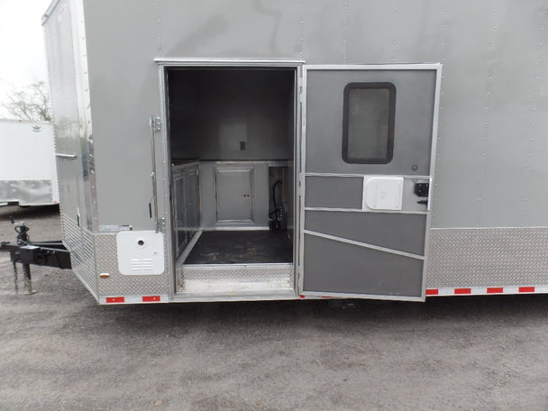 8.5' x 30' Concession Food Dove Grey Trailer With Appliances