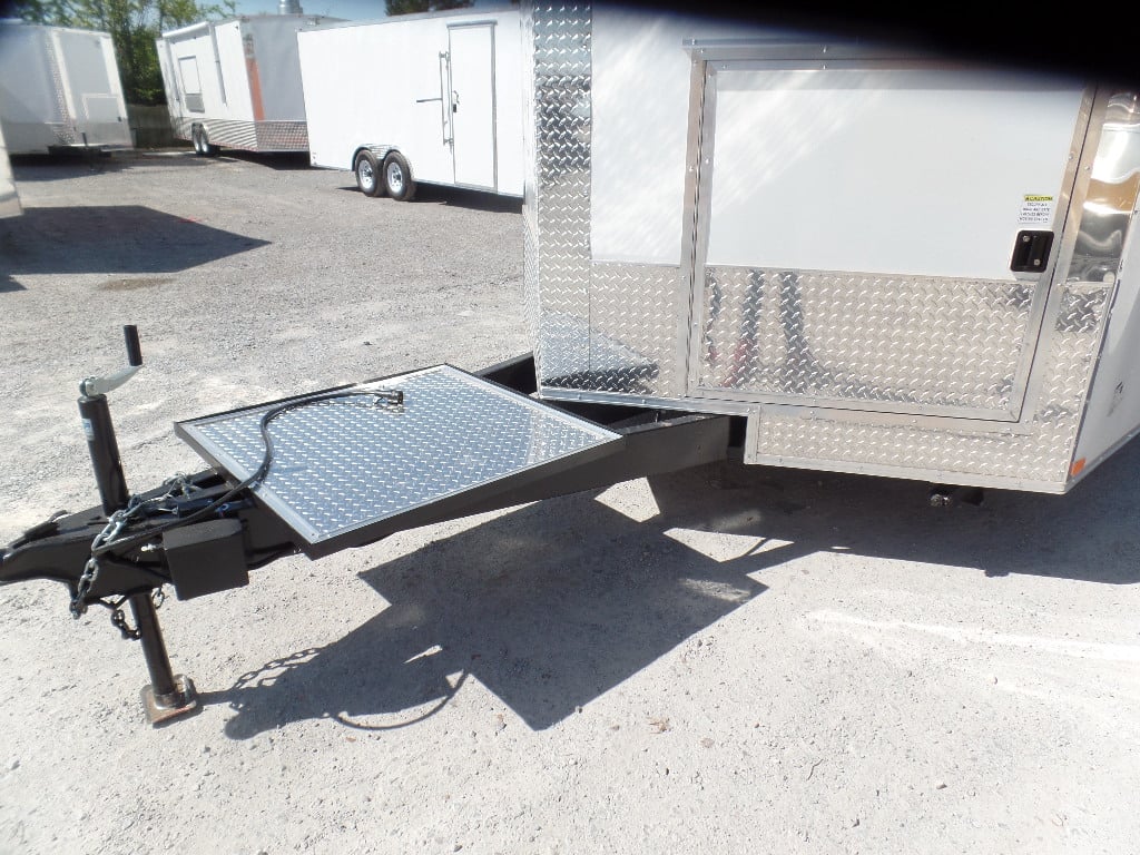 8.5' x 16' White Concession Food Ice Cream Trailer