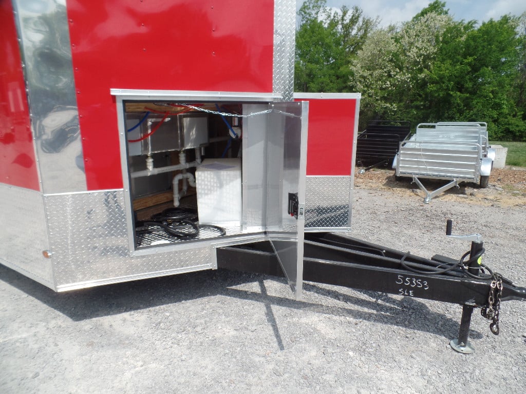 8.5' x 24' Concession Food Red Trailer