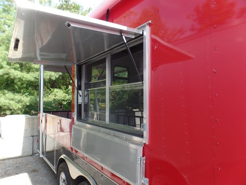 8.5' x 24' Concession Food Trailer Red Event Catering