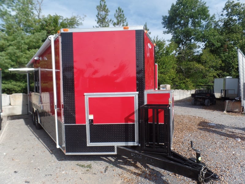 8.5' x 24' Concession Food Trailer Red Event Catering