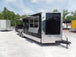 8.5' x 24' Concession Food Black Porch Style Trailer