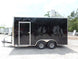 8.5' x 16' Black Flat Front Concession Food Trailer With Appliances
