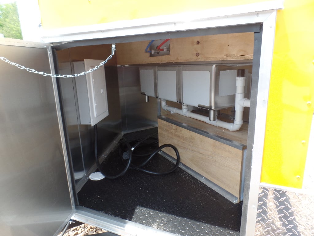 8.5' x 16' Yellow Concession Food Catering Event Trailer