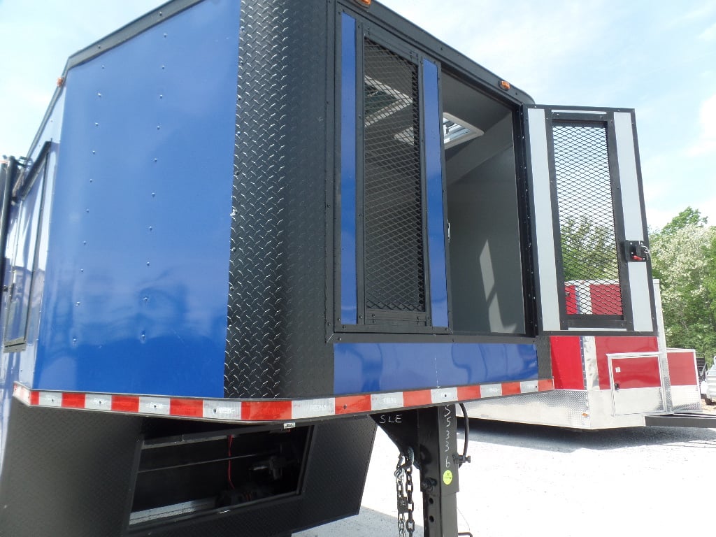 8.5' x 30' Goose-neck Cobalt Blue Food Concession Trailer