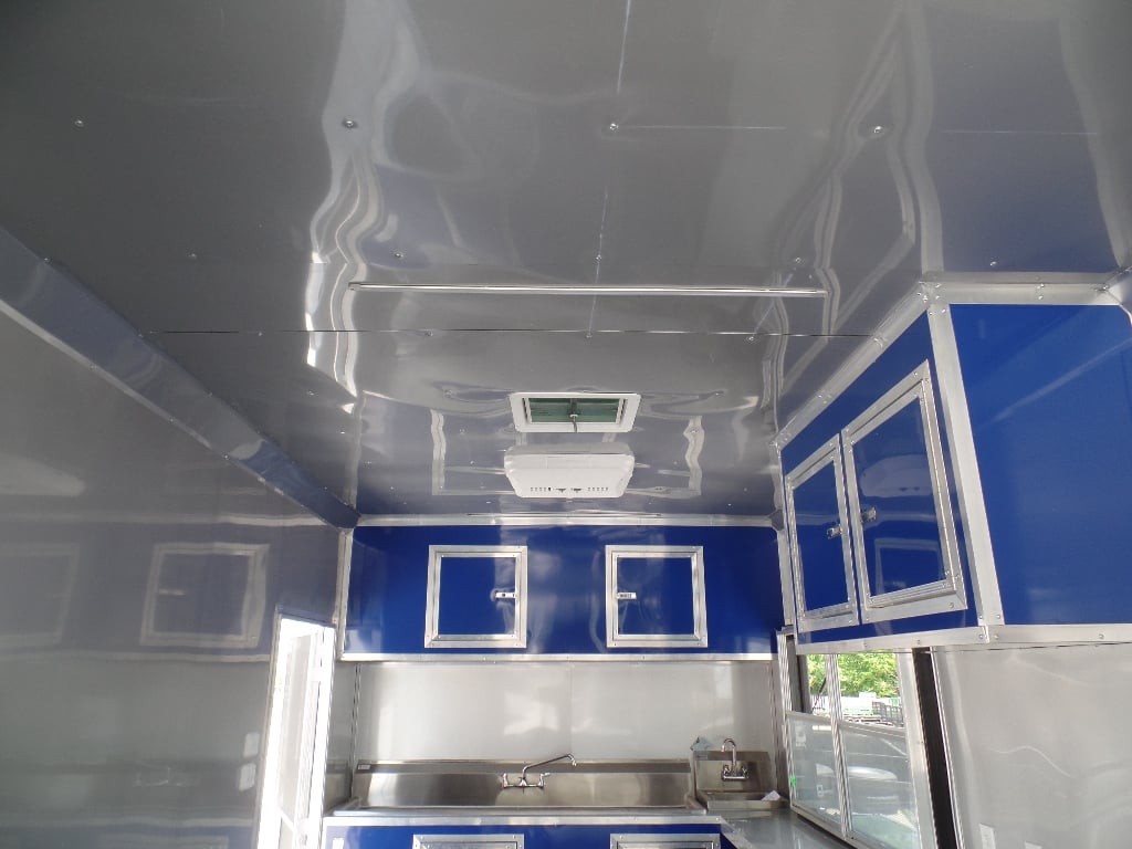 8.5' x 30' Goose-neck Cobalt Blue Food Concession Trailer