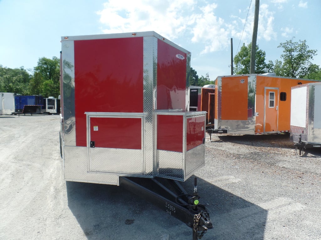 8.5' x 24' Concession Food Red Trailer