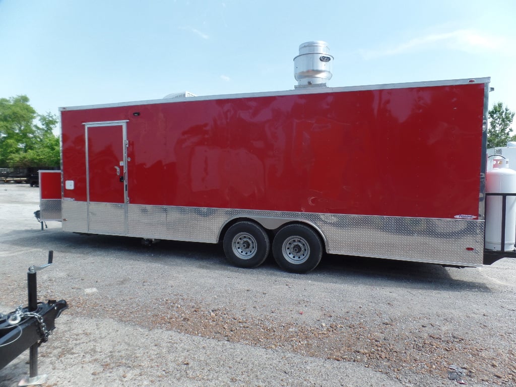 8.5' x 24' Concession Food Red Trailer