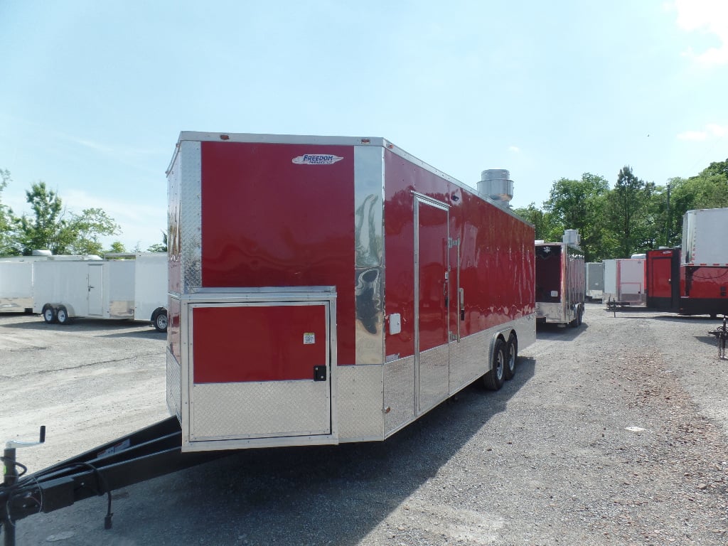 8.5' x 24' Concession Food Red Trailer