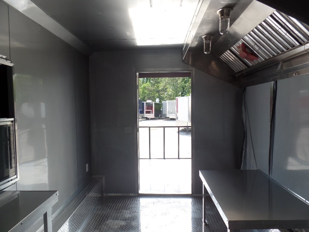 8.5' x 26' Red BBQ Event Catering Concession Food Trailer