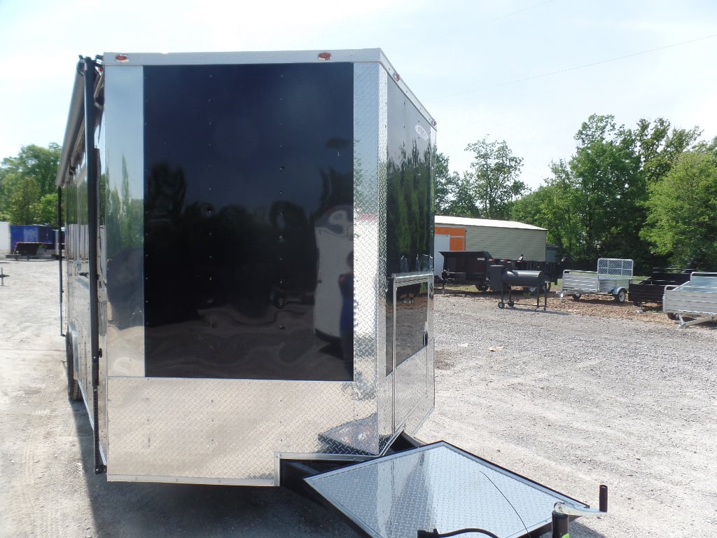 8.5' x 20' Black Concession Food Trailer With Appliances