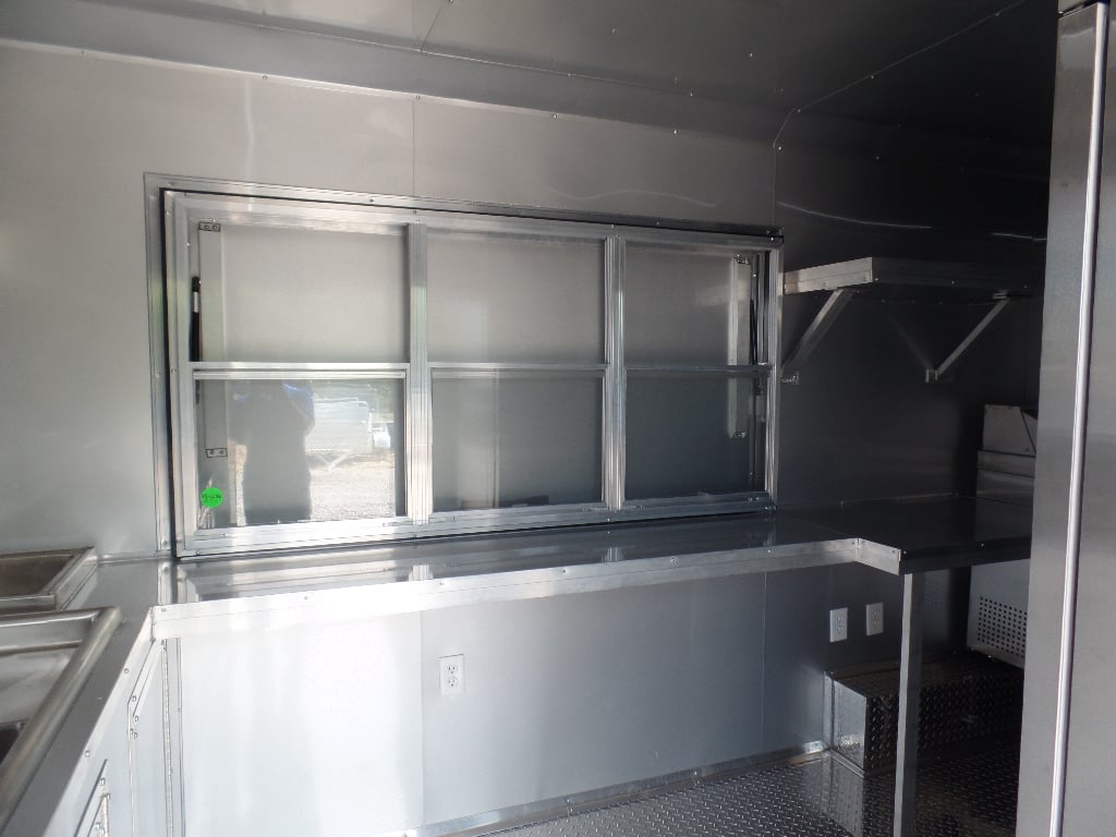 8.5' x 20' Black Concession Food Trailer With Appliances