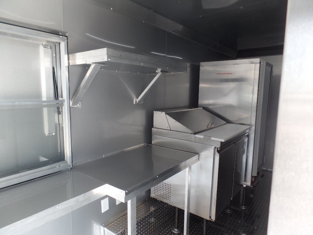 8.5' x 20' Black Concession Food Trailer With Appliances