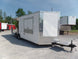 8.5' x 22' White Concession Porch Style BBQ Trailer With Appliances