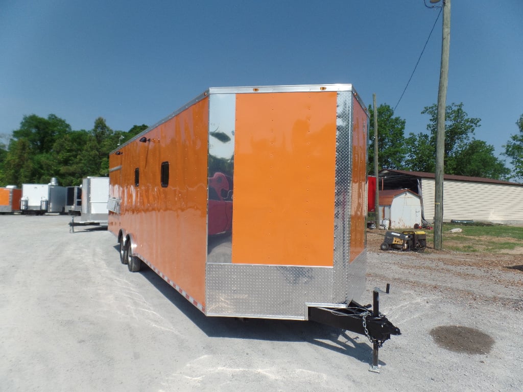 8.5' x 30' Orange Bar Concession Food Trailer