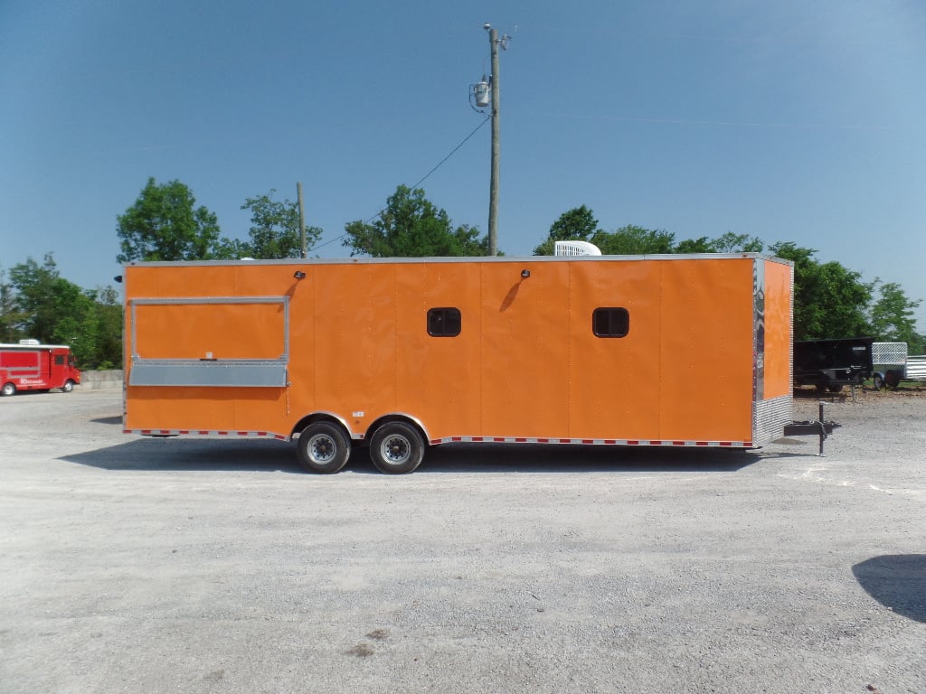 8.5' x 30' Orange Bar Concession Food Trailer