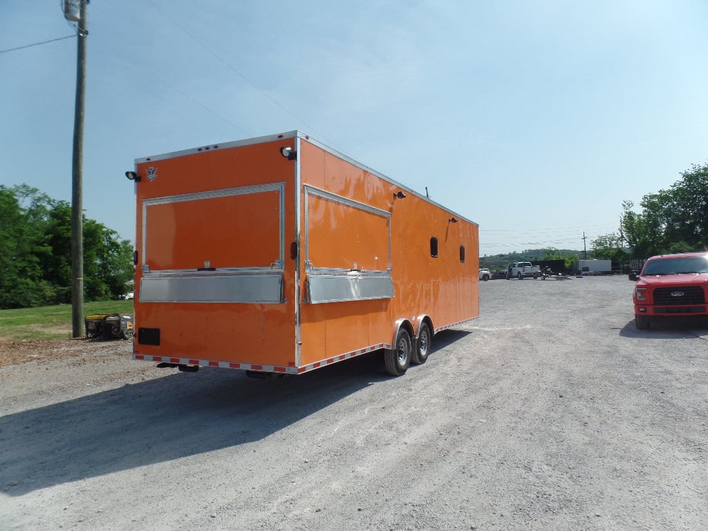 8.5' x 30' Orange Bar Concession Food Trailer