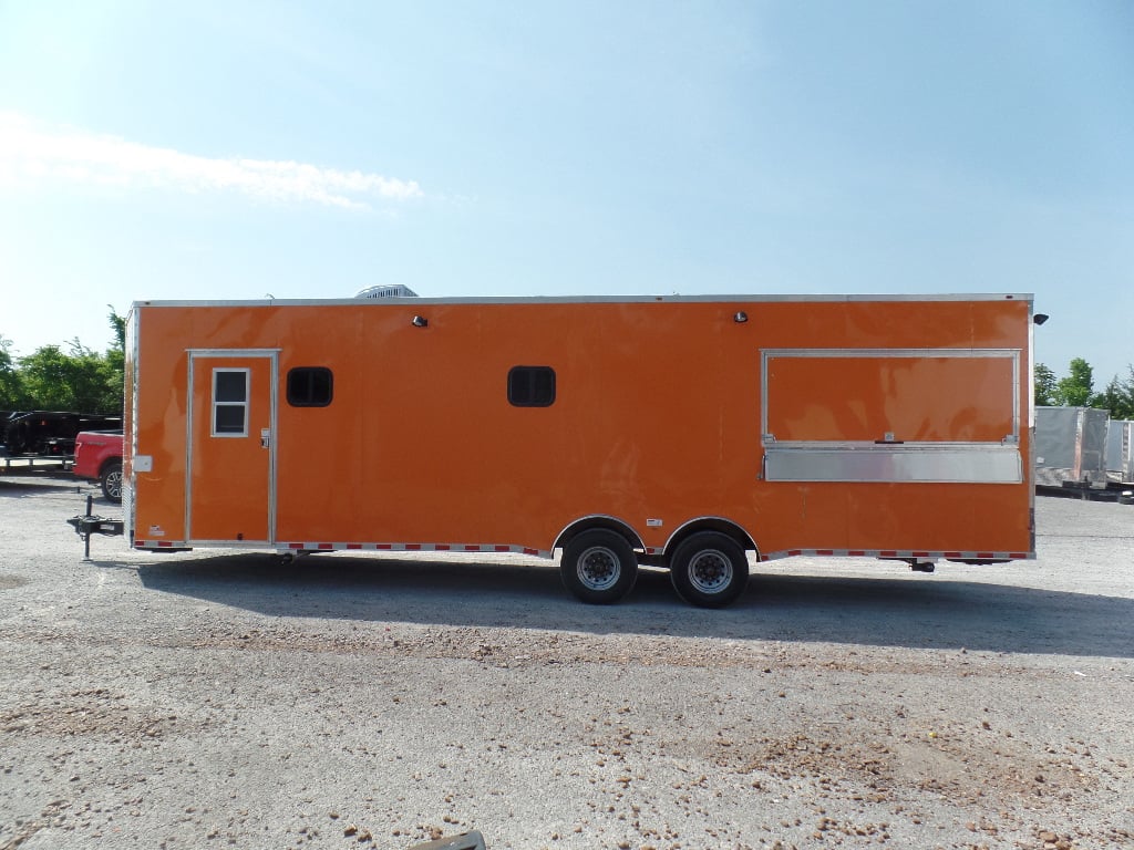 8.5' x 30' Orange Bar Concession Food Trailer