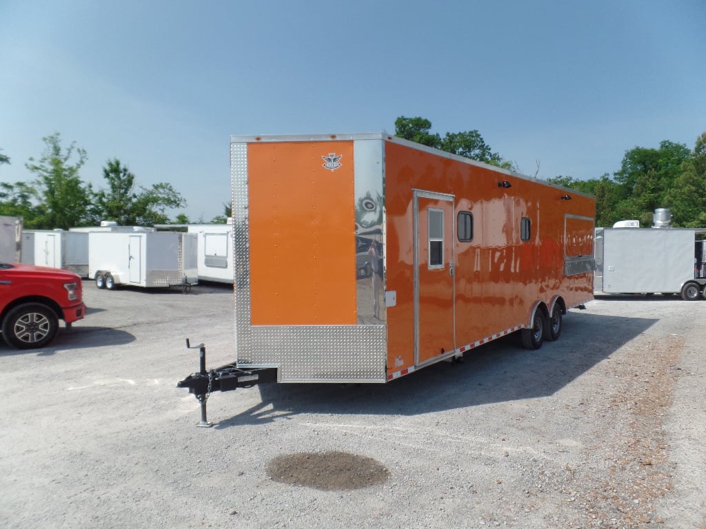 8.5' x 30' Orange Bar Concession Food Trailer