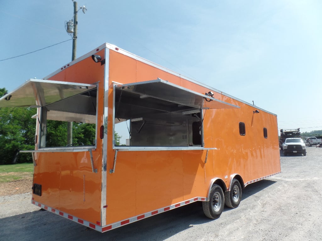 8.5' x 30' Orange Bar Concession Food Trailer