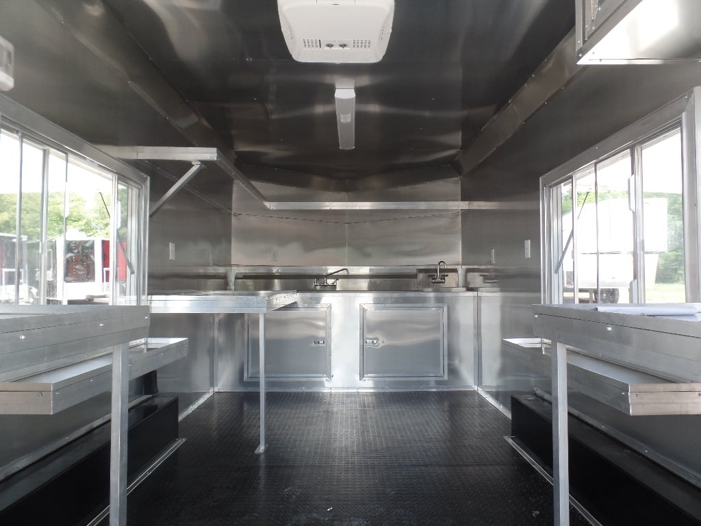 8.5' x 16' Orange Food Catering Event Concession Trailer