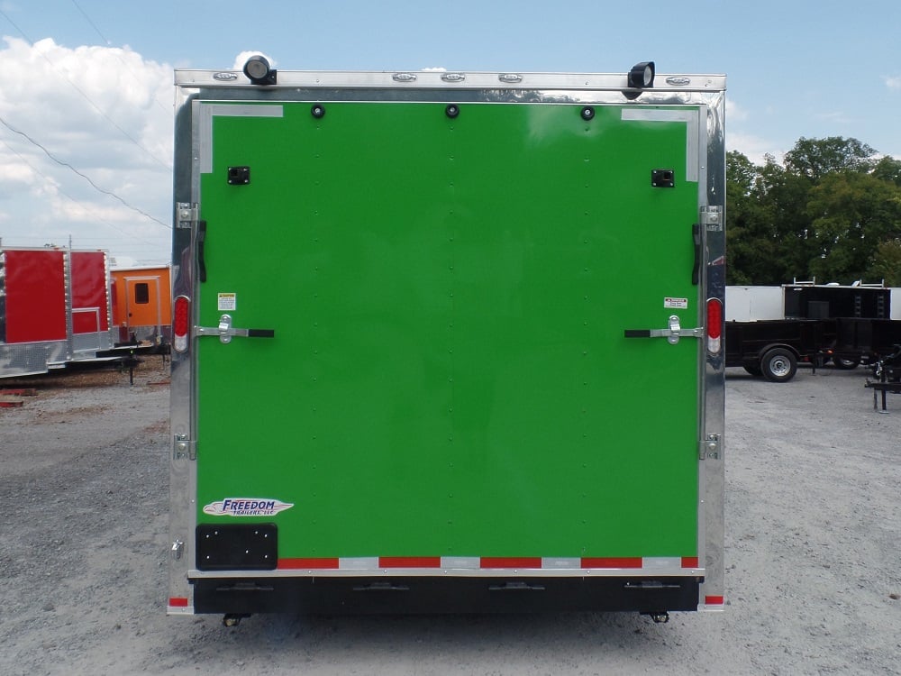 8.5' x 22' Concession Food Trailer Grey/Green Event Catering