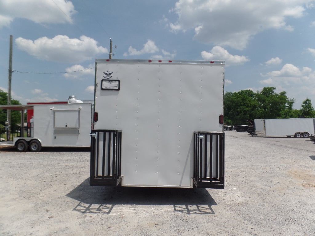 8.5' x 20' White Concession Food Trailer