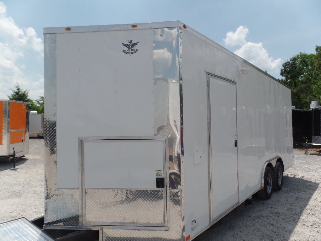 8.5' x 20' White Concession Food Trailer