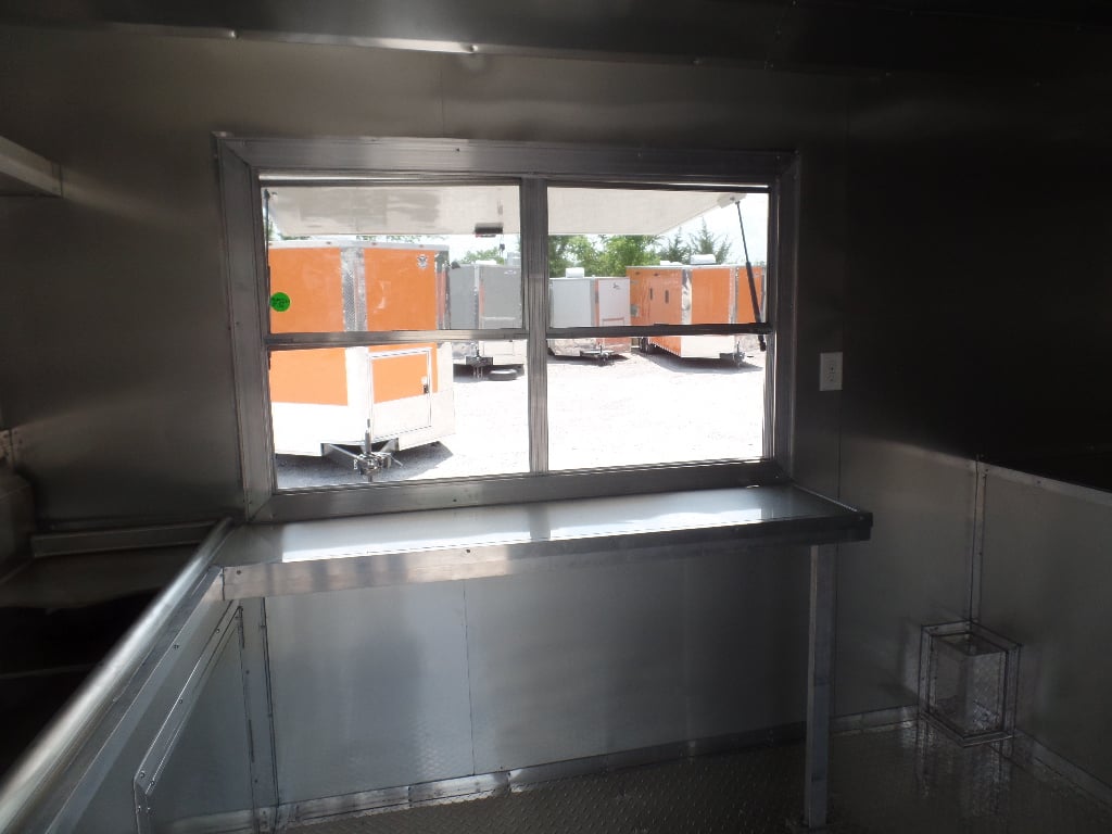 8.5' x 20' White Concession Food Trailer