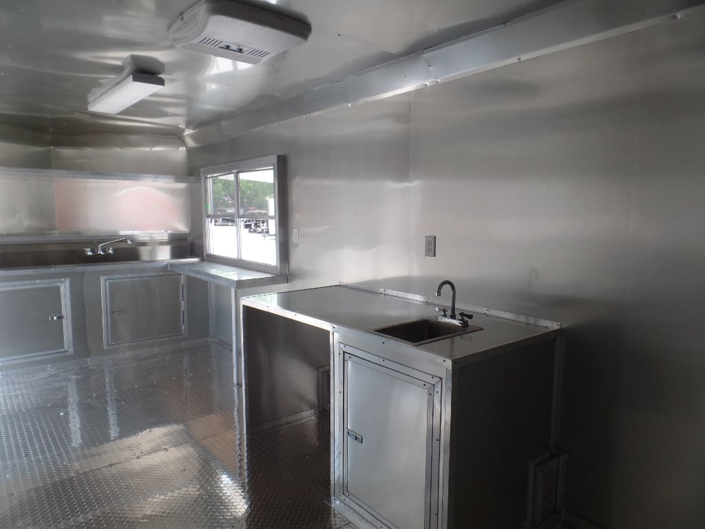 8.5' x 20' White Concession Food Trailer