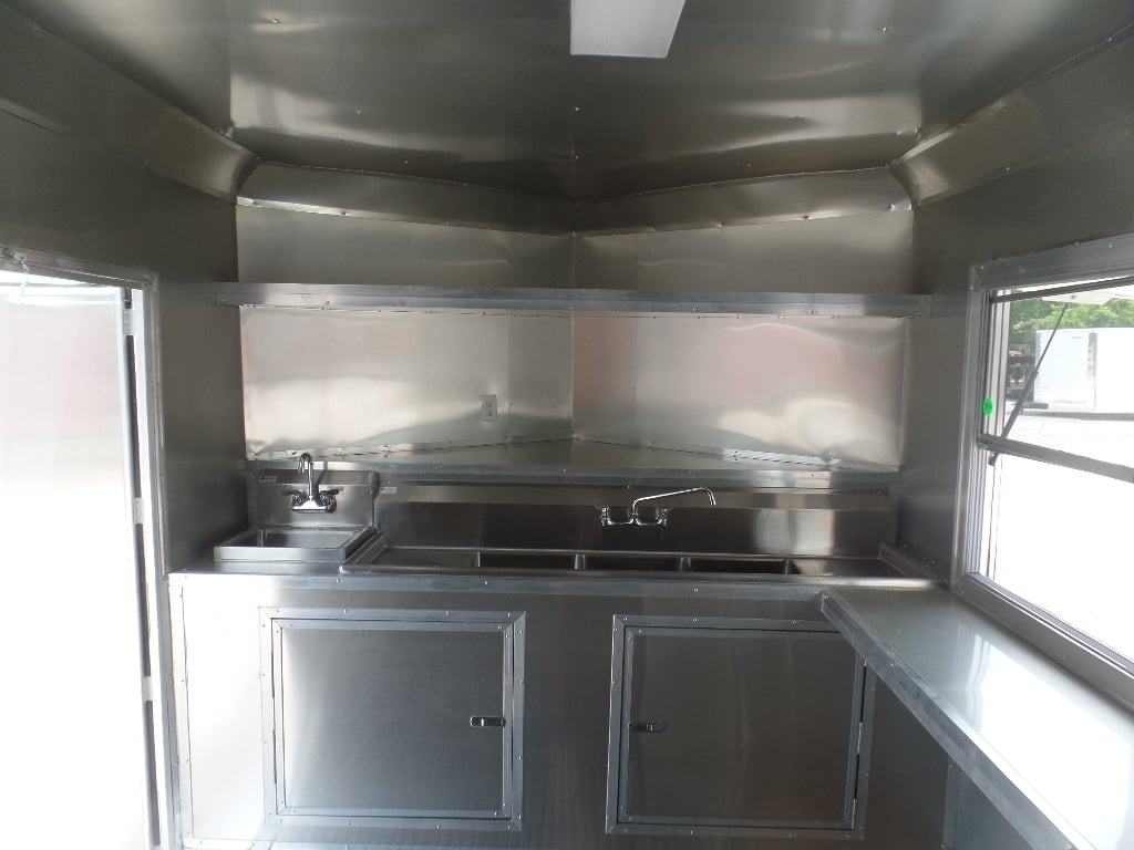 8.5' x 20' White Concession Food Trailer