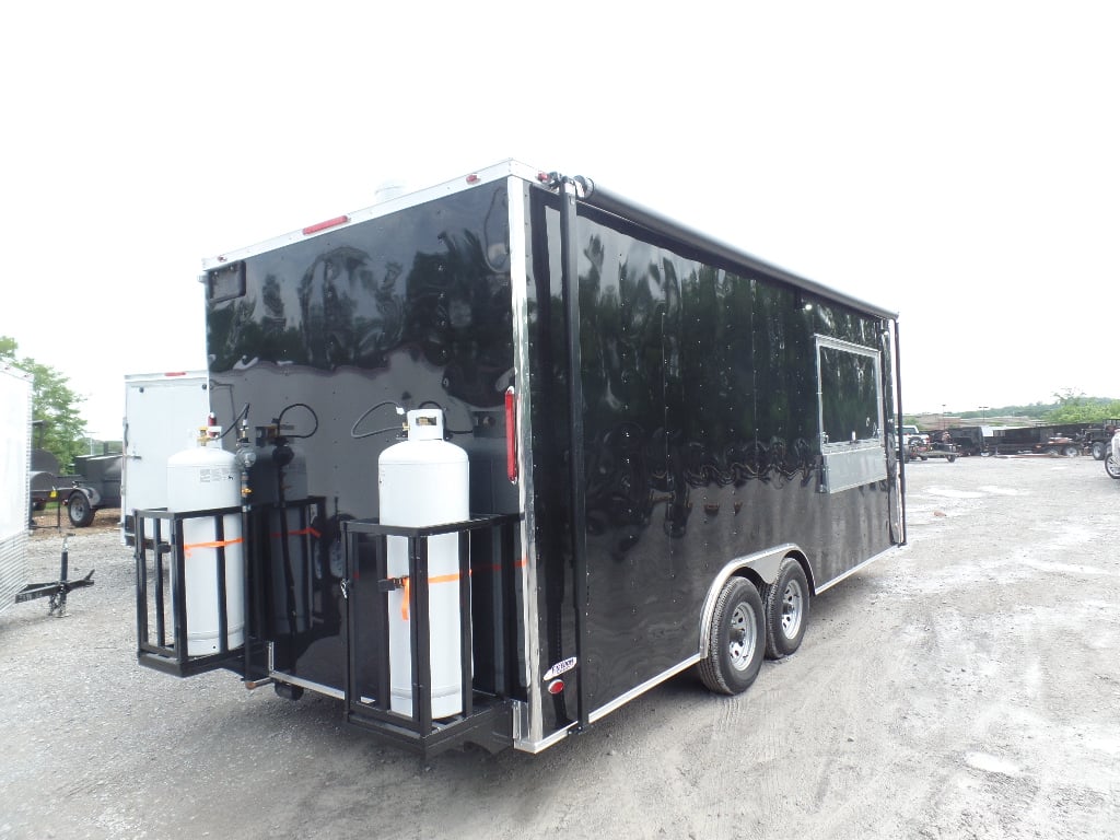 8.5' x 20' Black Food Catering Event Trailer With Appliances