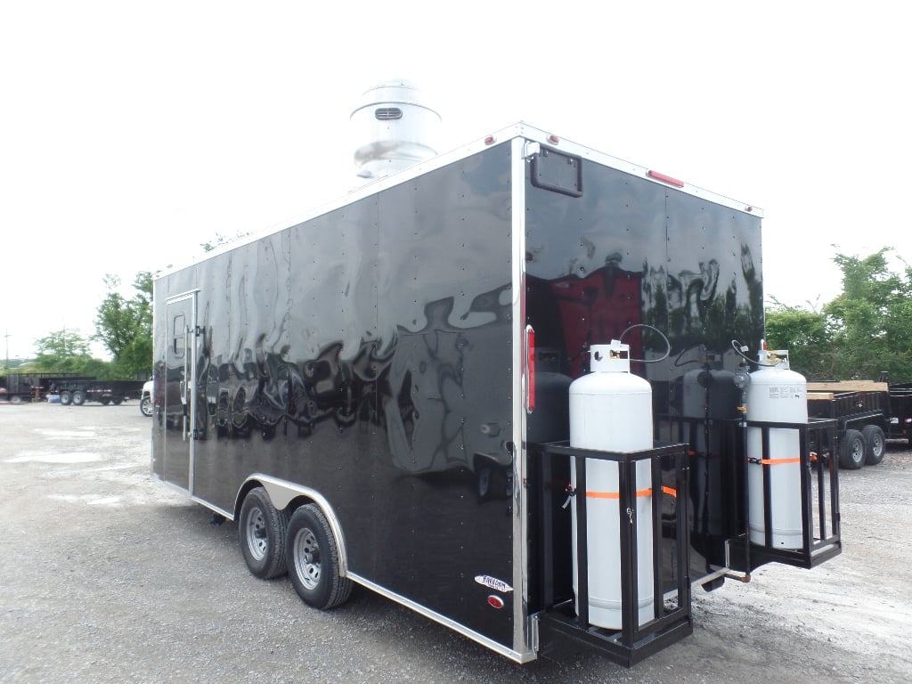 8.5' x 20' Black Food Catering Event Trailer With Appliances