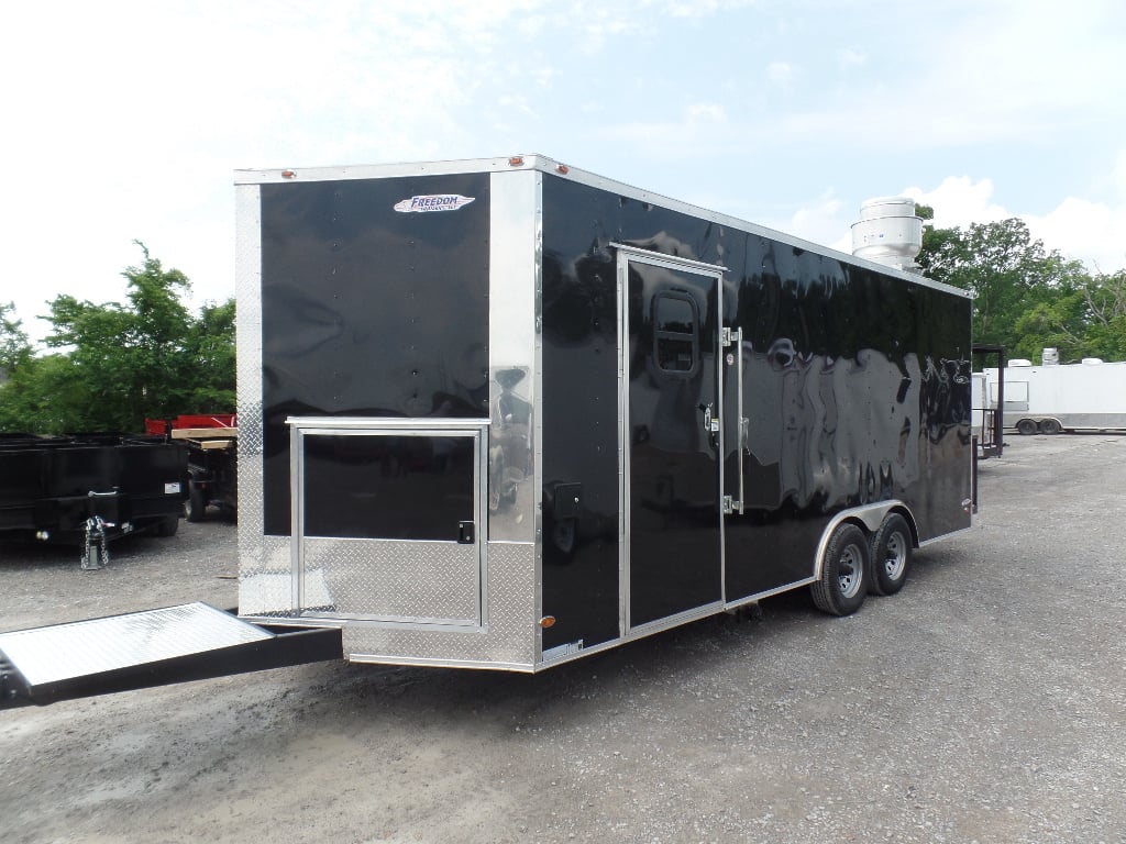 8.5' x 20' Black Food Catering Event Trailer With Appliances