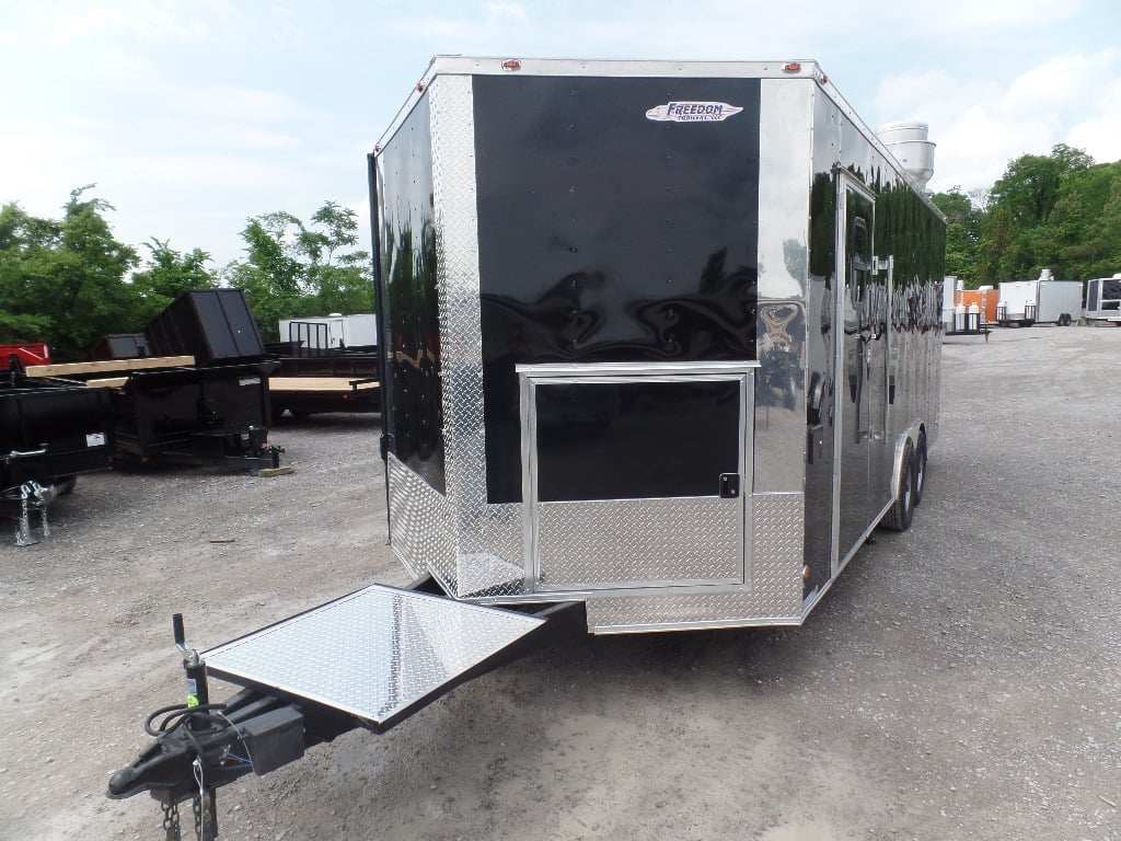 8.5' x 20' Black Food Catering Event Trailer With Appliances