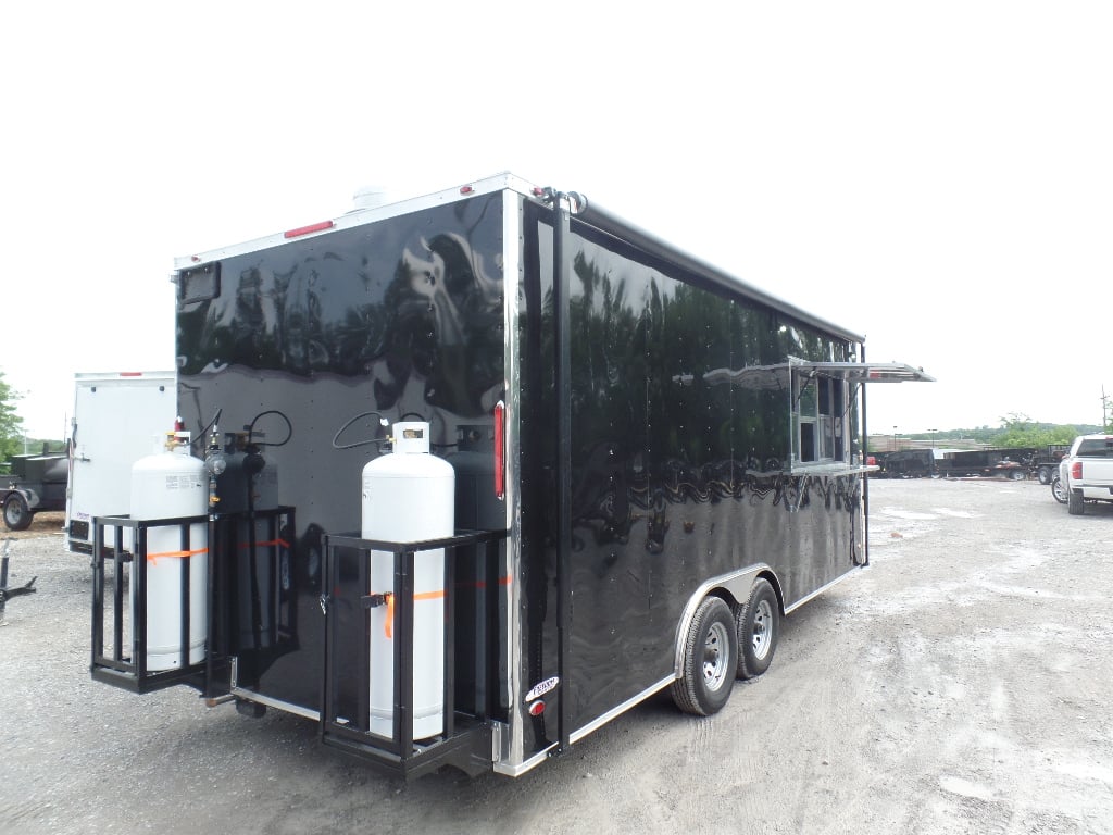 8.5' x 20' Black Food Catering Event Trailer With Appliances