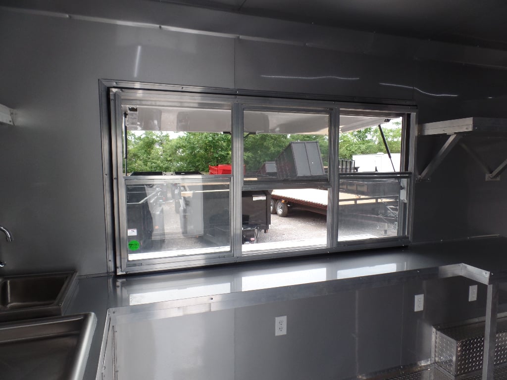 8.5' x 20' Black Food Catering Event Trailer With Appliances