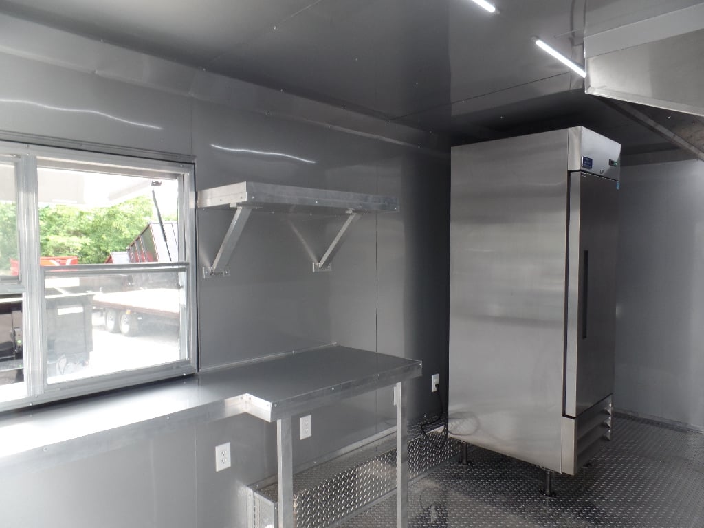 8.5' x 20' Black Food Catering Event Trailer With Appliances