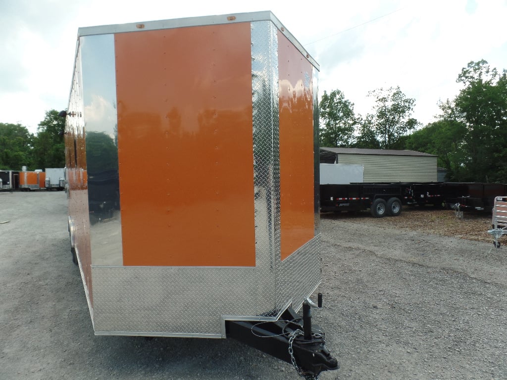 8.5' x 30' Orange Bar Concession Food Trailer With Appliances