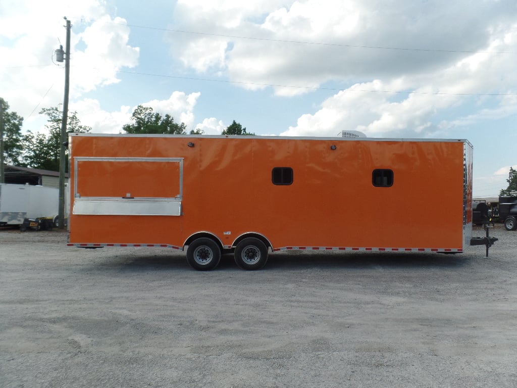 8.5' x 30' Orange Bar Concession Food Trailer With Appliances