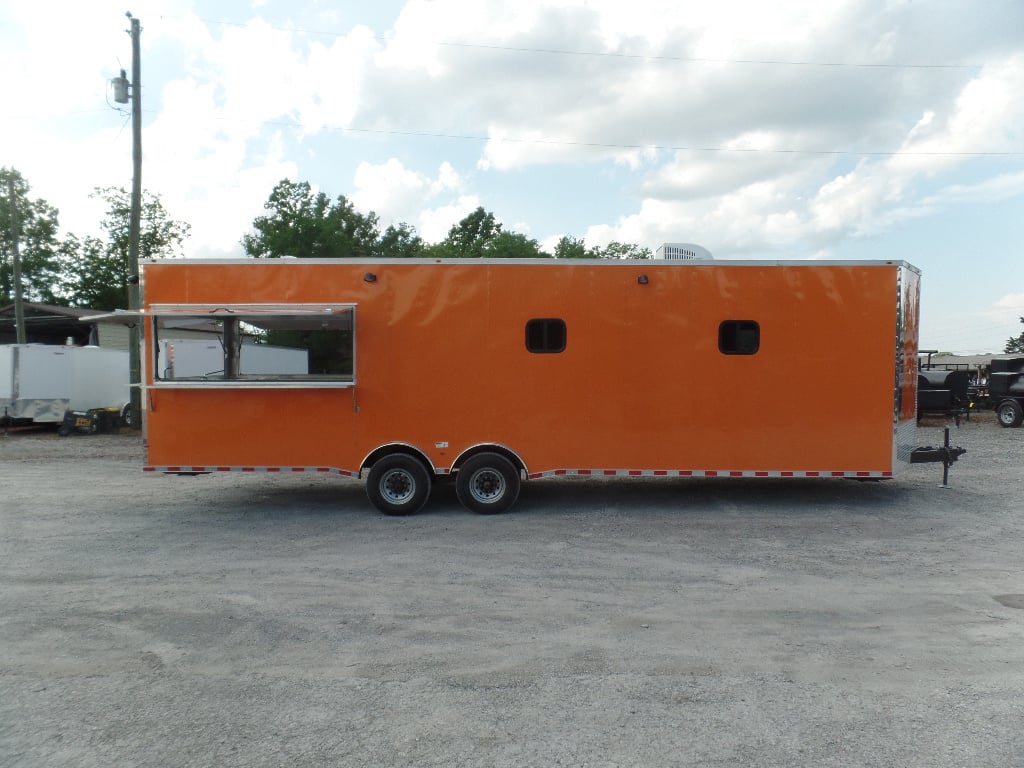 8.5' x 30' Orange Bar Concession Food Trailer With Appliances