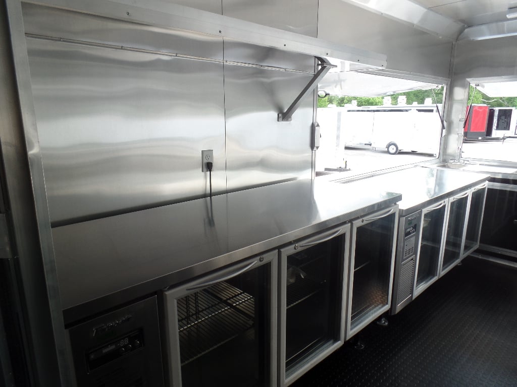 8.5' x 30' Orange Bar Concession Food Trailer With Appliances