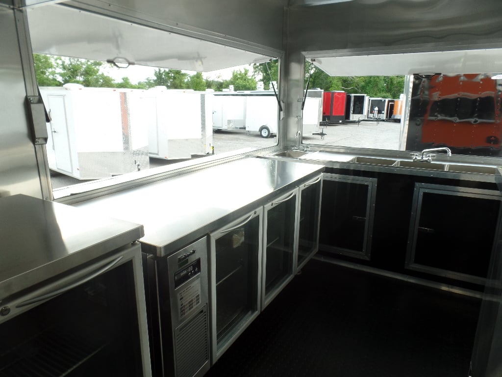 8.5' x 30' Orange Bar Concession Food Trailer With Appliances