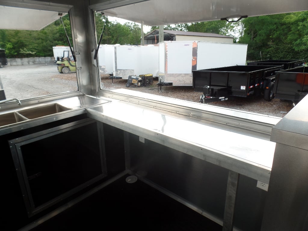 8.5' x 30' Orange Bar Concession Food Trailer With Appliances