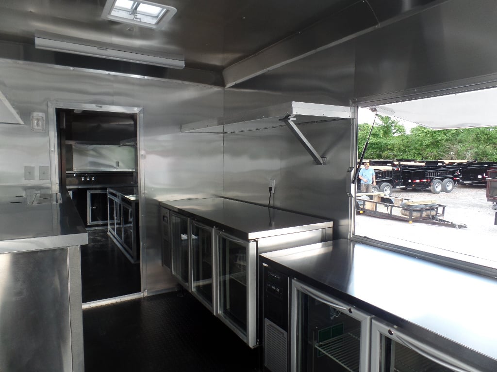 8.5' x 30' Orange Bar Concession Food Trailer With Appliances